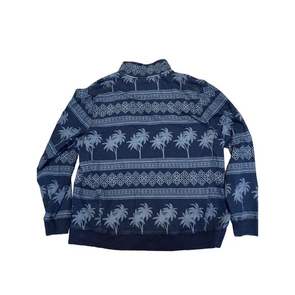 Mens TOMMY BAHAMA Blue Palm Tree Button Down Jacket Shirt sz XL‎ - Picture 3 of 9